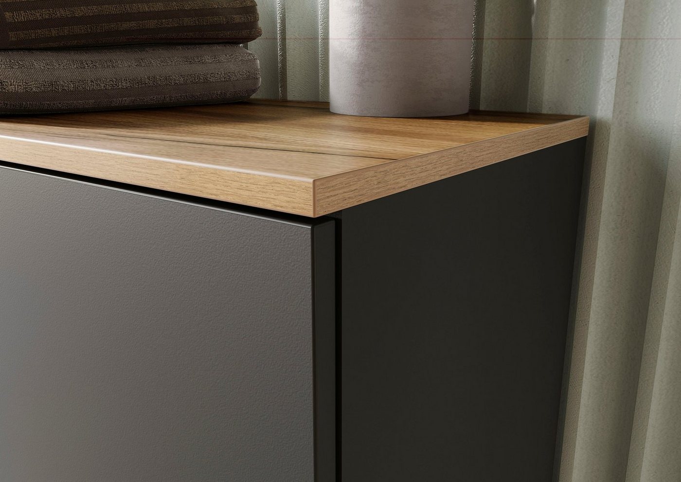 Germania Hochschrank GW-YONKERS 2646 Graphit Eiche B34 cm H190 cm T34 cm Bild 5