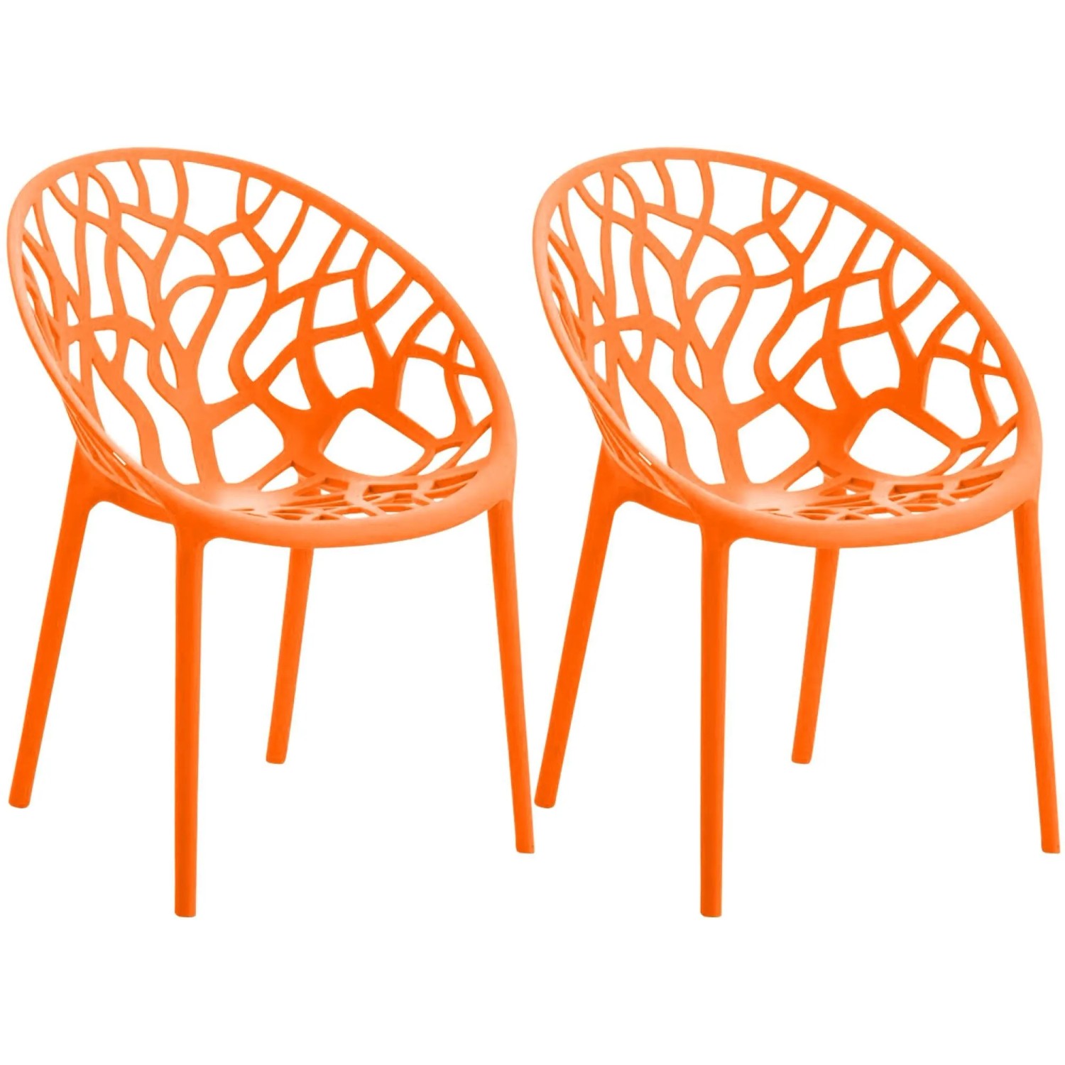 CLP 2er Set Gartenstühle Hope Orange