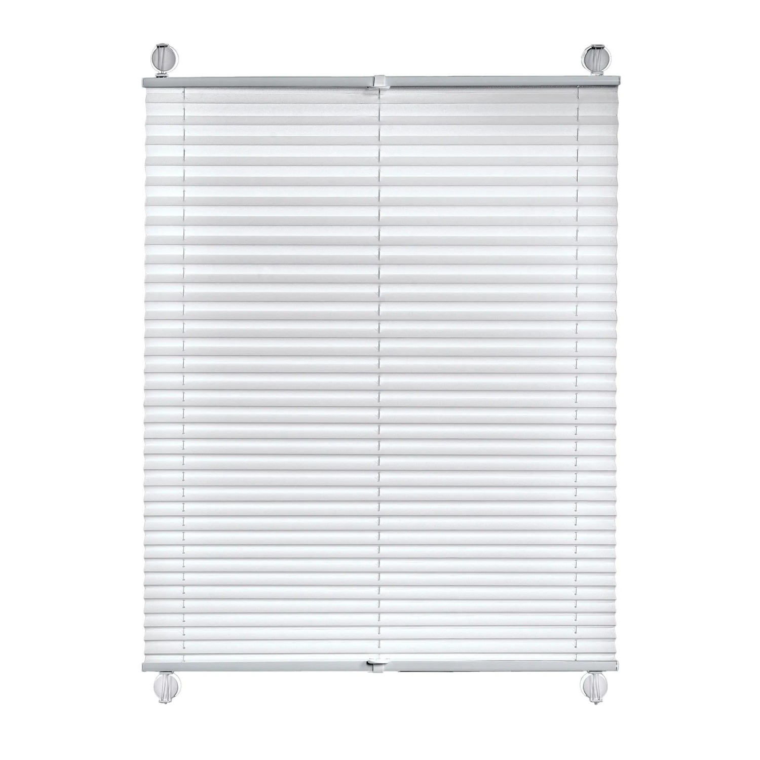 Gardinia Plissee Vacufix 60 cm x 130 cm Weiß mit Saugnäpfen
