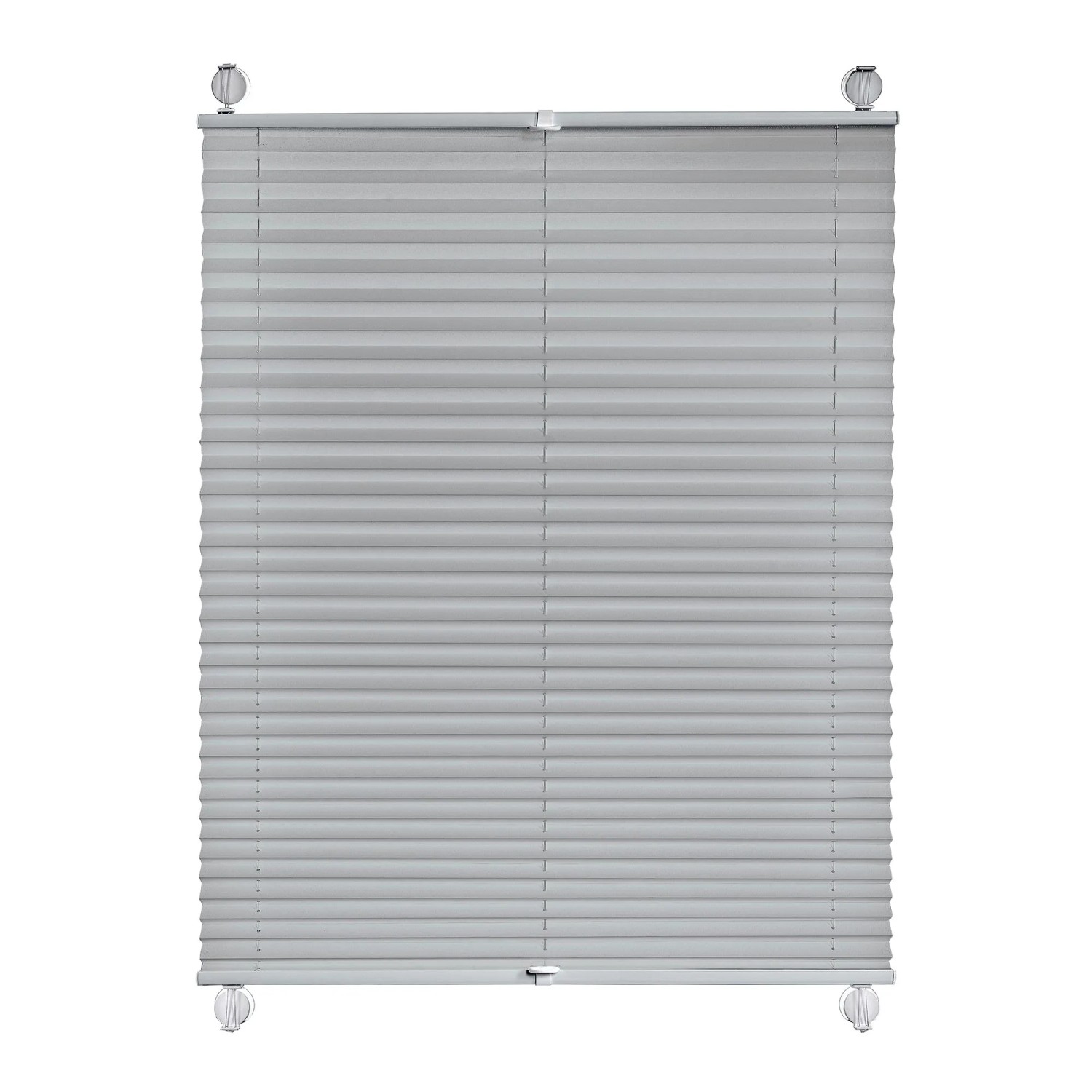 Gardinia Plissee Vacufix Tageslicht mit Saugnäpfen 90 x 130 cm Grau
