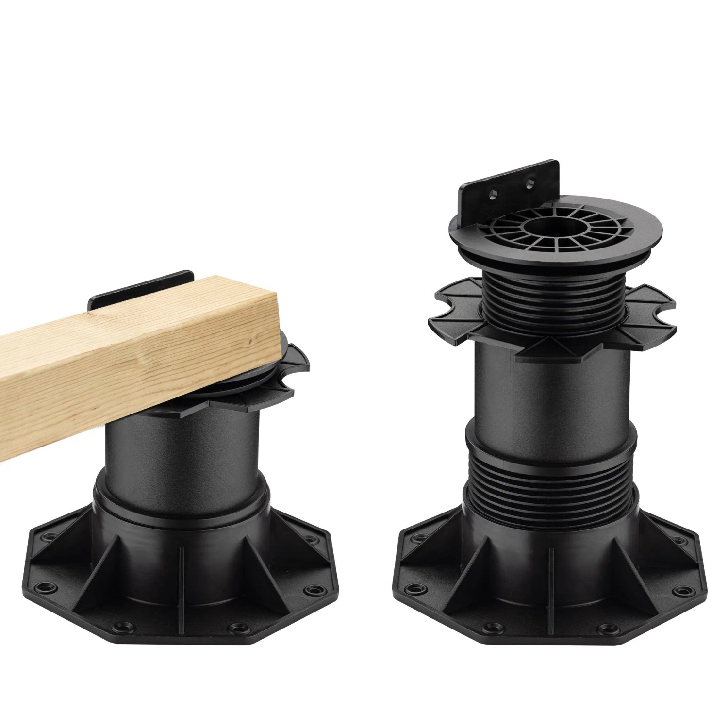 Wiltec Stelzlager Stellfüße 150-222Mm Holz Terrassenlager Plattenlager