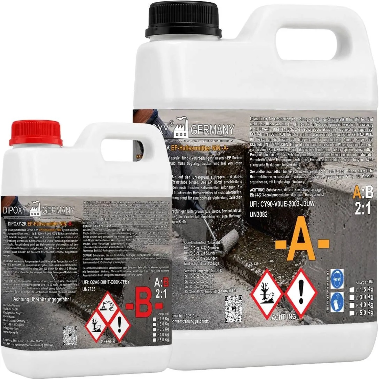 Dipoxy 2K-Epoxidharz-Haftvermittler NiN für Epoxidharzmörtel 15 kg