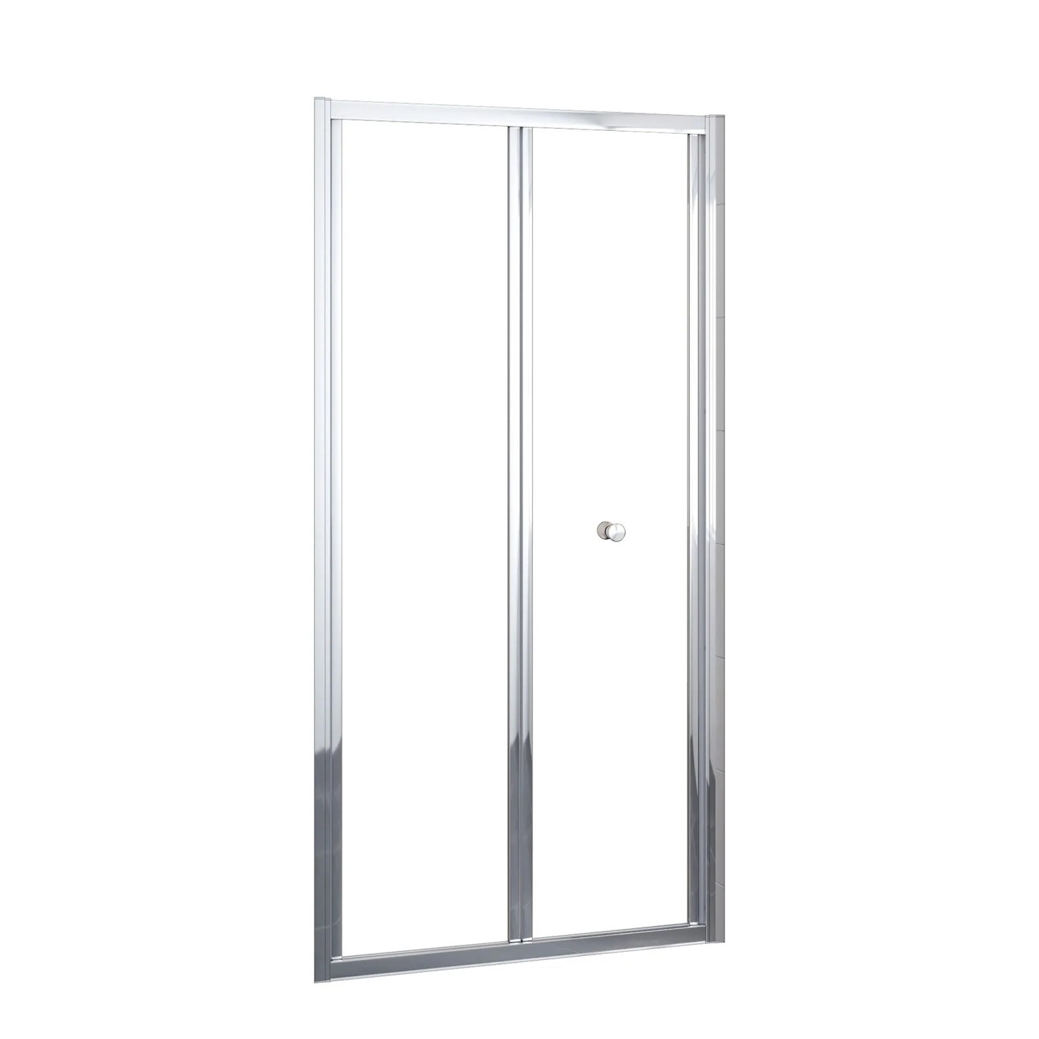 AICA Duschfalttür Nischentür 80x185cm 5mm ESG Sicherheitsglas Nischentür Badezimmer Glastür Chrom