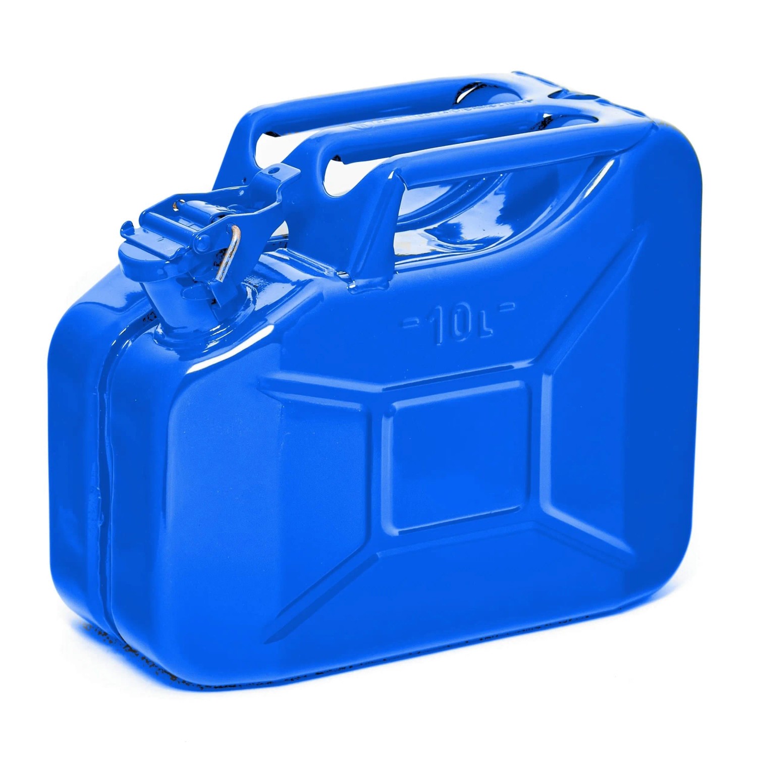 BW Kraftstoffkanister Metall Benzinkanister 10 Liter Blau RAL 5005 TÜV-geprüft und UN-Zulassung Made in Europe