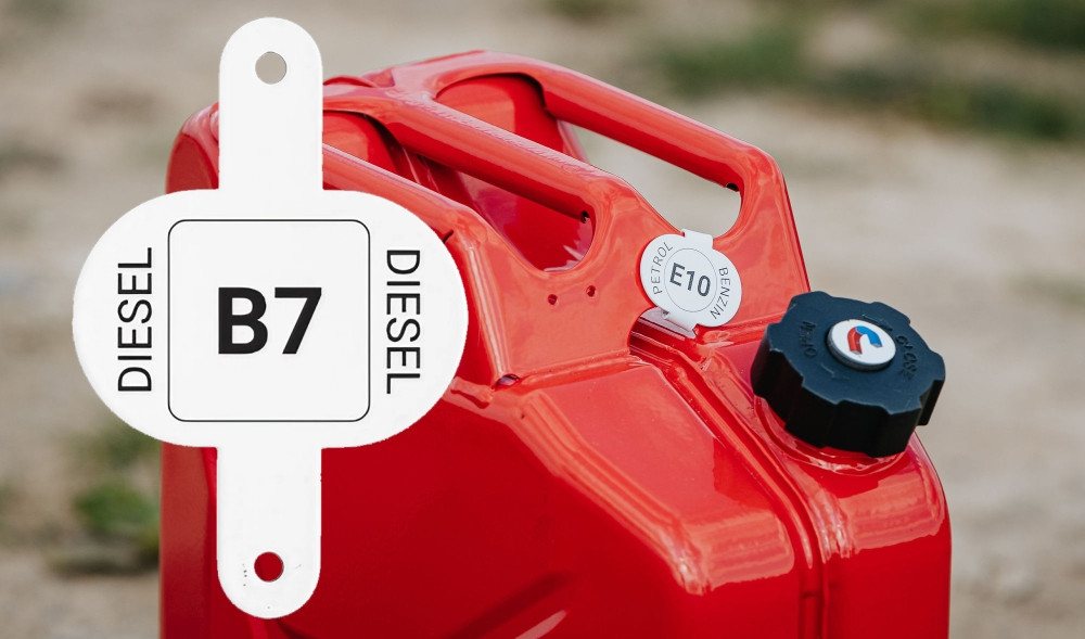 BW Clip für Kraftstoffkenneichnung für Kraftstoffkanister Metall Benzinkanister 1 Stück Diesel B7 Made in Europe