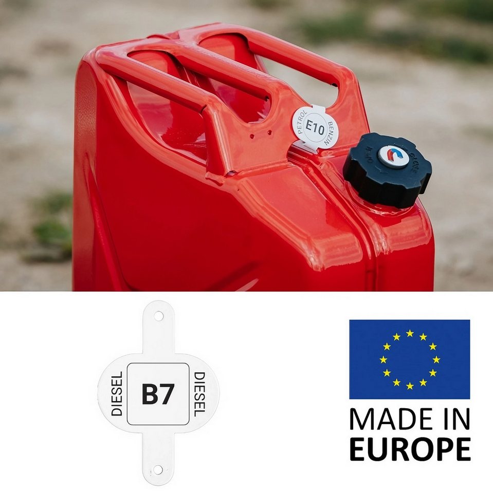BW Clip für Kraftstoffkenneichnung für Kraftstoffkanister Metall Benzinkanister 1 Stück Diesel B7 Made in Europe Bild 2