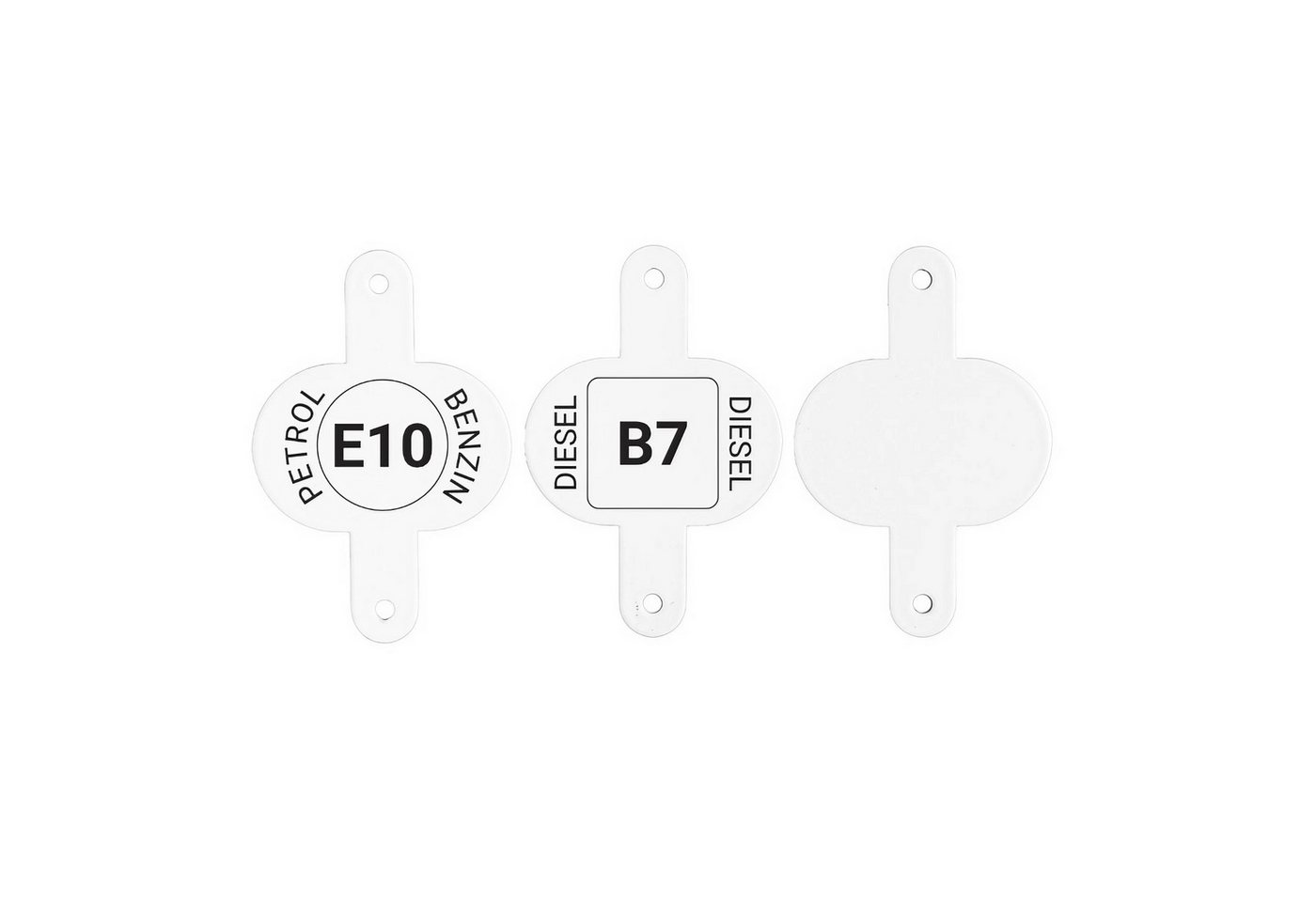 BW Clip für Kraftstoffkenneichnung für Kraftstoffkanister Metall Benzinkanister 3er Set Benzin Diesel Neutral Made in Europe Bild 4