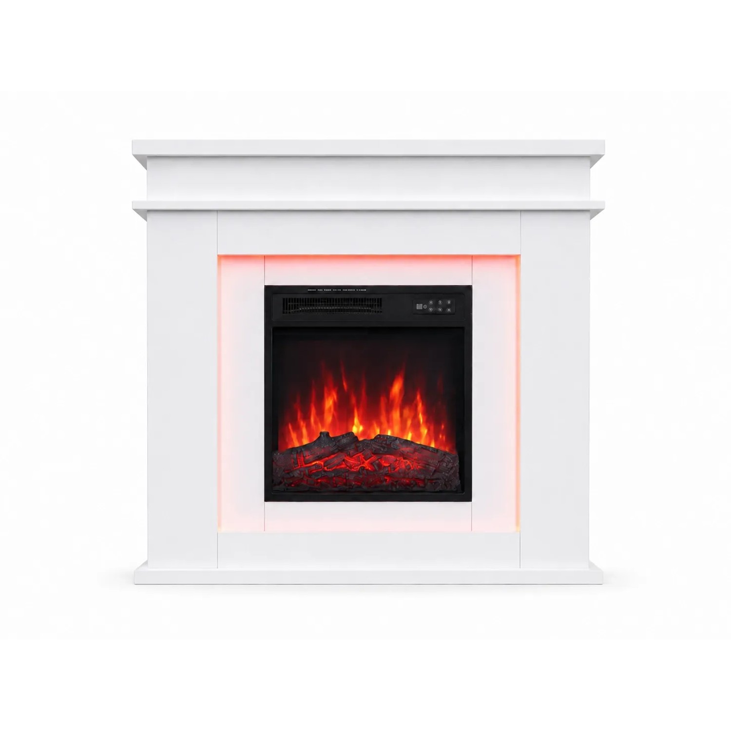 HOMAVO Elektrischer Ambiente-Kamin 900/1800 W Heizfunktion Timer Überhitzungsschutz