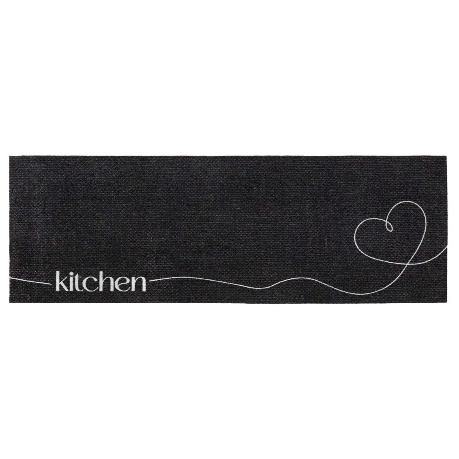 MD Mattings Läufer Love Kitchen Schwarz 50 cm x 150 cm 5 mm