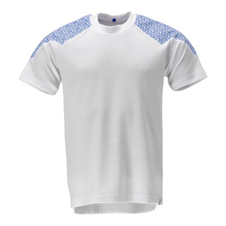 Mascot T-Shirt Kurzarm 6XL weiss/azurblau