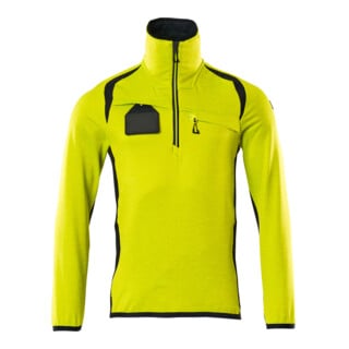 Mascot Fleecepullover Microfleecejacke kurz Reißverschluss Gr. S hi-vis gelb/schwarzblau