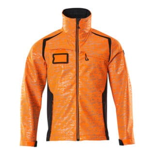 Mascot Soft Shell Jacke XL hi-vis orange/schwarzblau mit Reflexeffekten