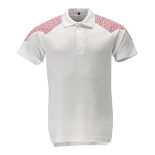Mascot Polo-Shirt Kurzarm 6XL weiss/verkehrsrot