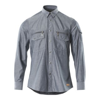 Mascot Hemd Chambray mit Netzfutter 3XL gewaschener dunkler denim
