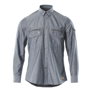 Mascot Hemd Chambray mit Netzfutter Größe S dunkler denim gewaschen