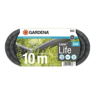 GARDENA Textilschlauch Liano Life 1/2" 10m Set Display