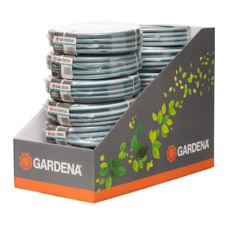 GARDENA Classic Schlauch 13 mm 20 m mit Systemteilen Display