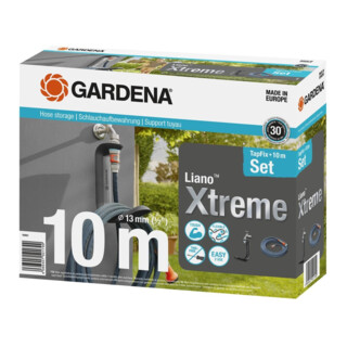 GARDENA Textilschlauch Liano Xtreme Display 1/2" 10m Set TapFix