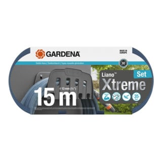 GARDENA Textilschlauch Liano Xtreme 15m 1/2" Set Halter