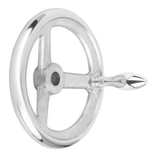 KIPP Handrad DIN 950 D1=500 Aluminium Ballenpassbohrung D2=34H7