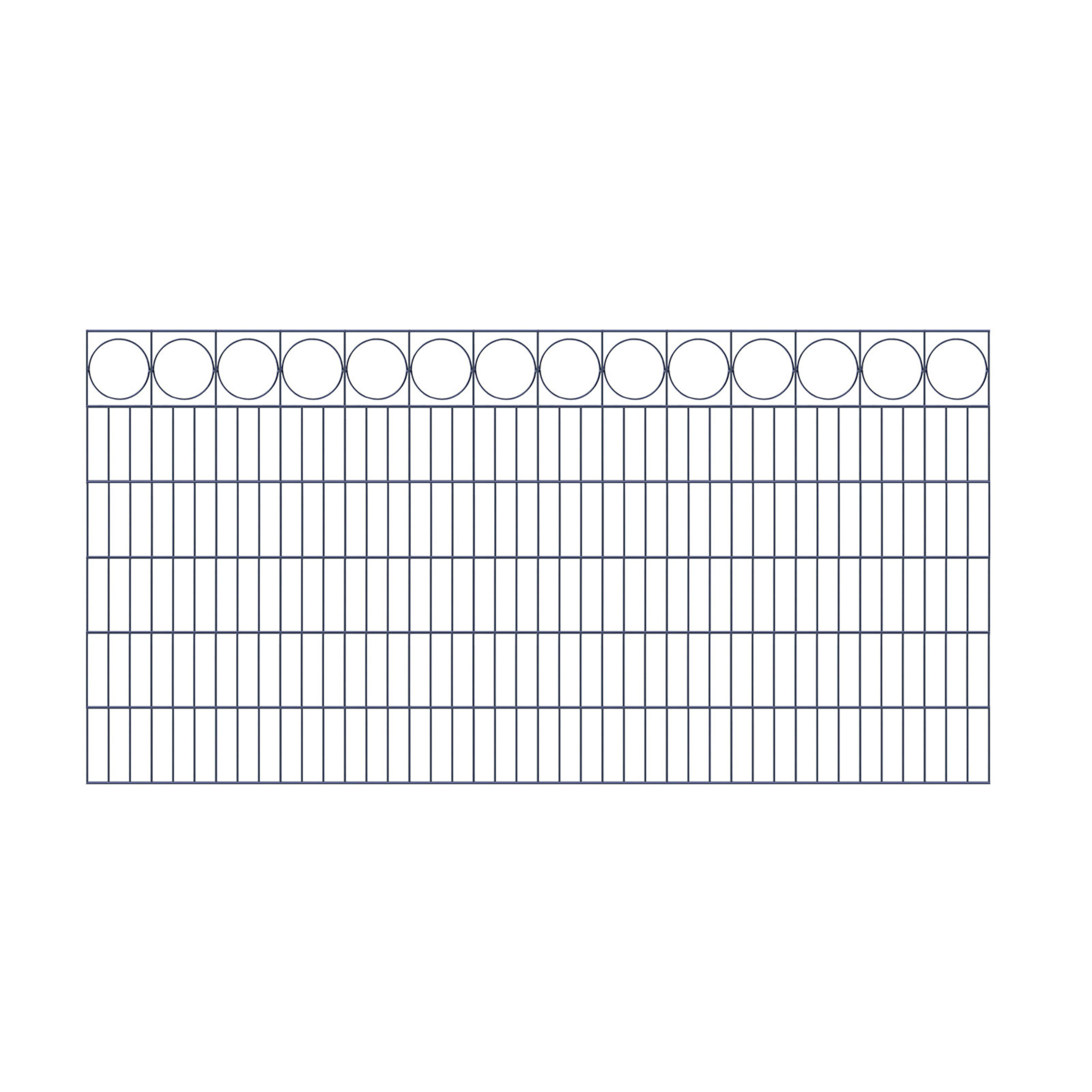Arvotec Doppelstabmatte 'Exclusive' anthrazit 210 x 120 cm, mit Ringdekor