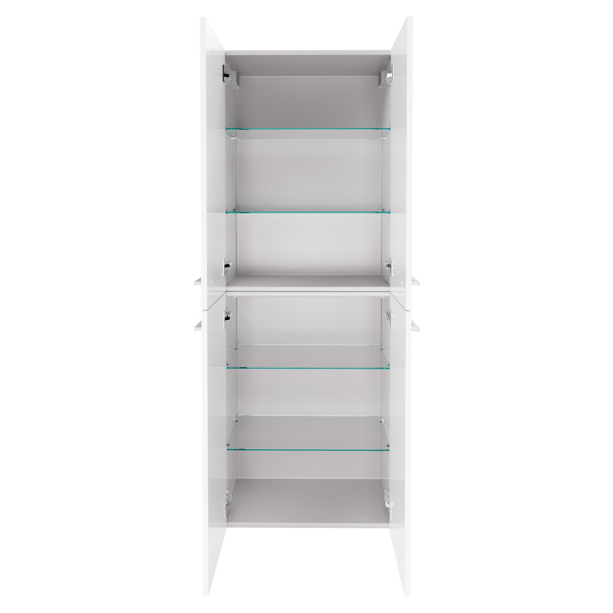 Fackelmann Hochschrank 'B.Round' weiß glänzend 60 x 162 x 31,8 cm Bild 2