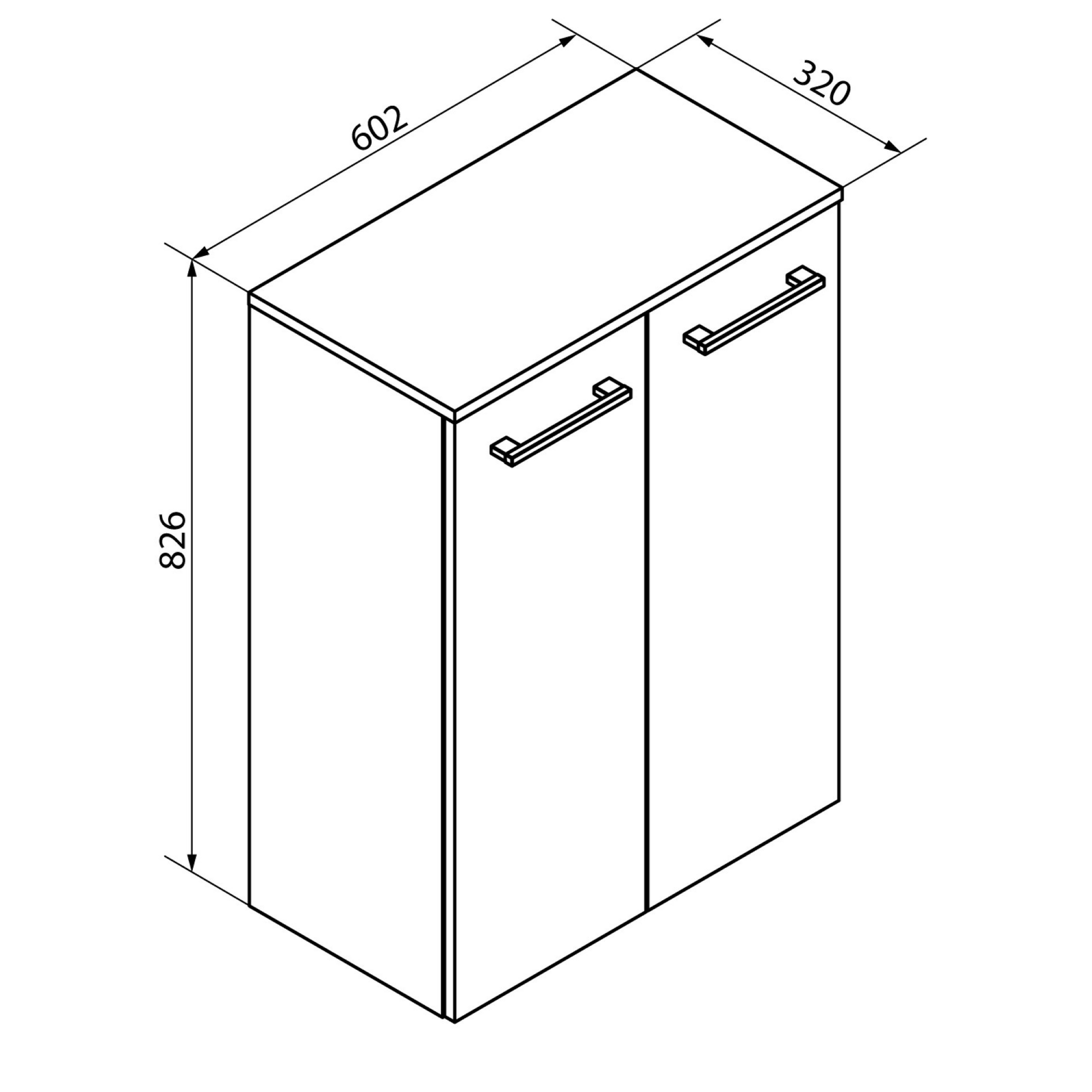 Fackelmann Midischrank 'B.Round' weiß glänzend 60,2 x 82,6 x 32 cm Bild 3