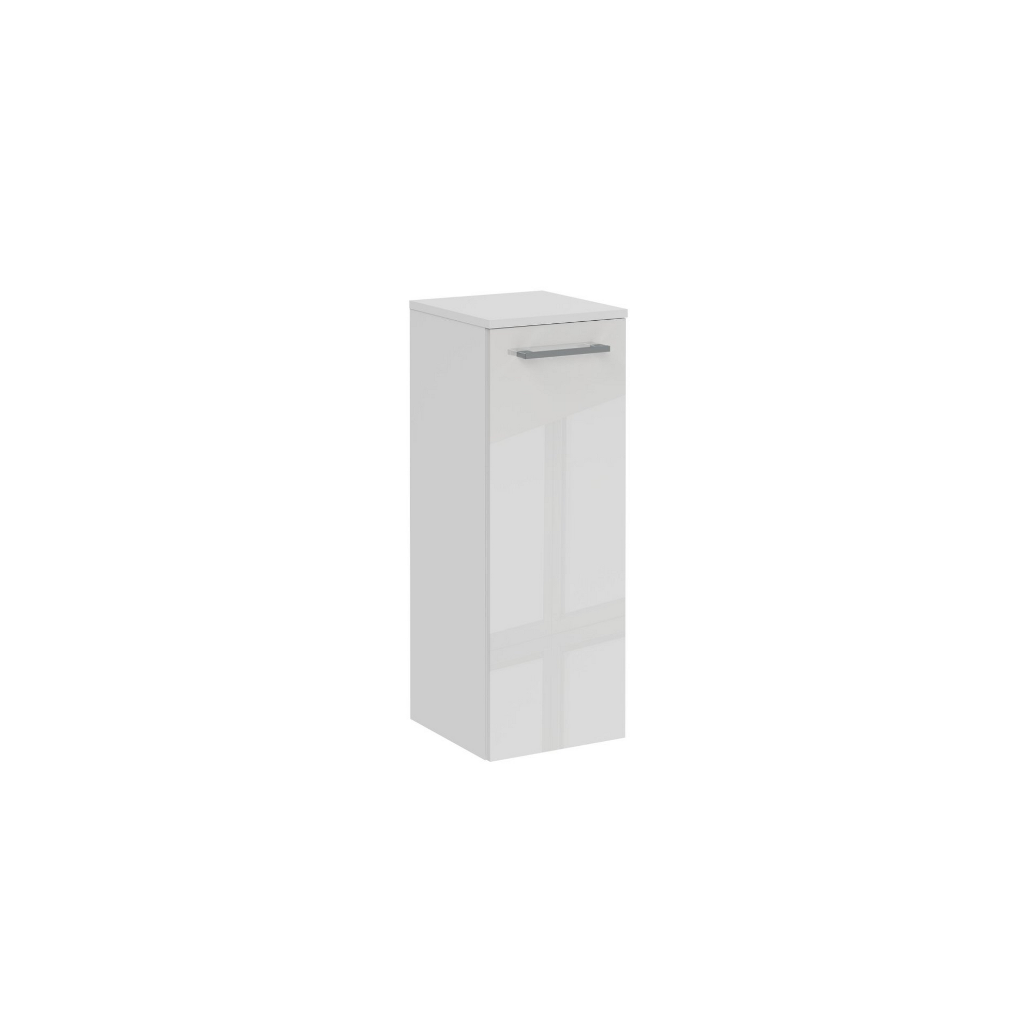 Fackelmann Midischrank 'B.Round' weiß glänzend 30,2 x 82,6 x 32 cm