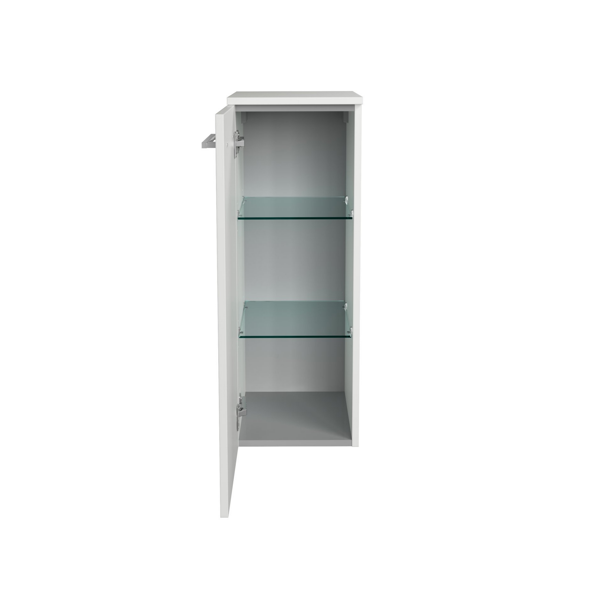 Fackelmann Midischrank 'B.Round' weiß glänzend 30,2 x 82,6 x 32 cm Bild 2