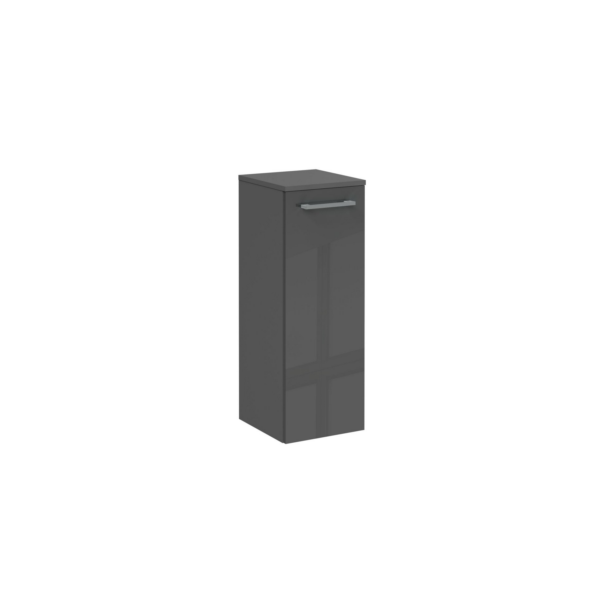 Fackelmann Midischrank 'B.Round' graphit glänzend 30,2 x 82,6 x 32 cm