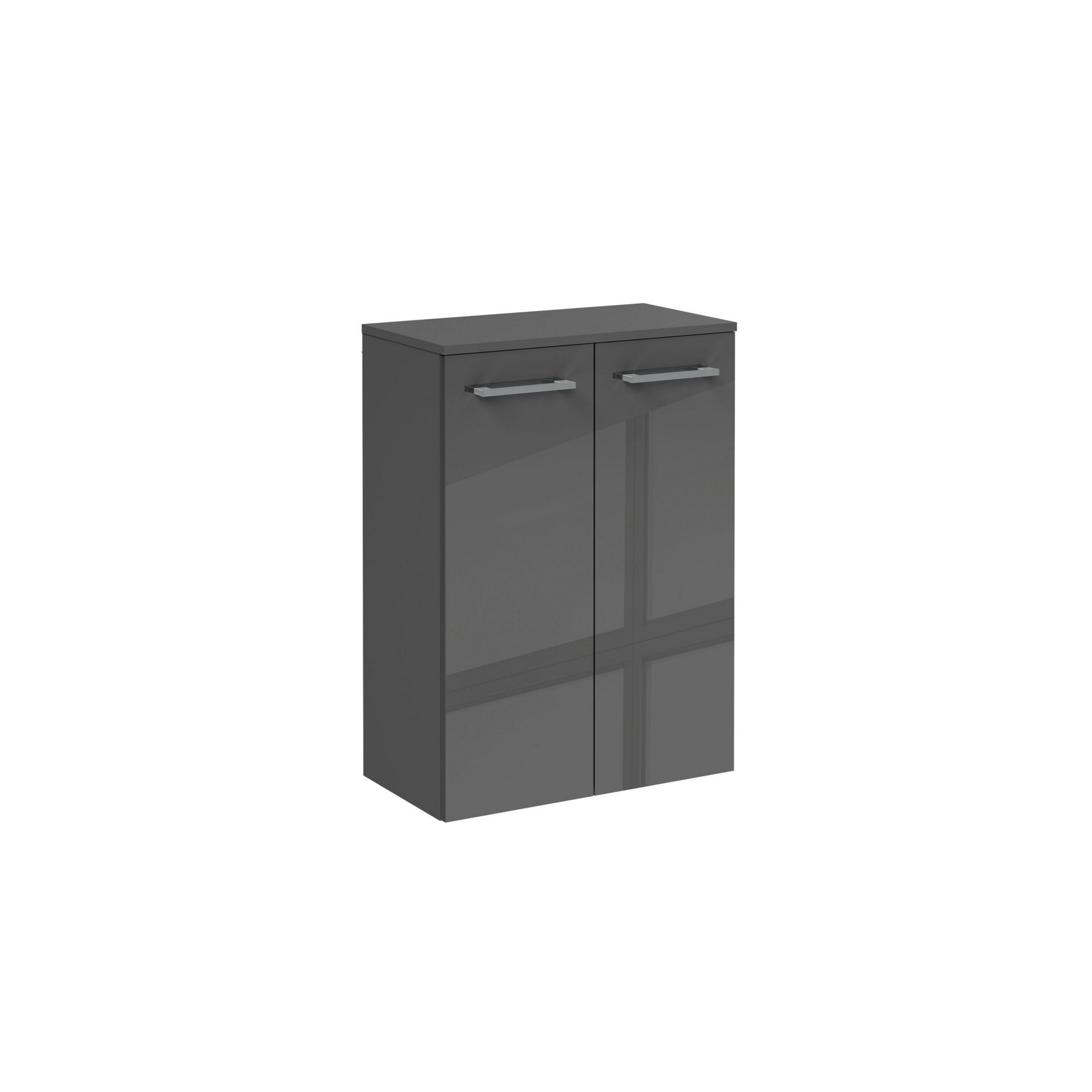 Fackelmann Midischrank 'B.Round' graphit glänzend 60,2 x 82,6 x 32 cm