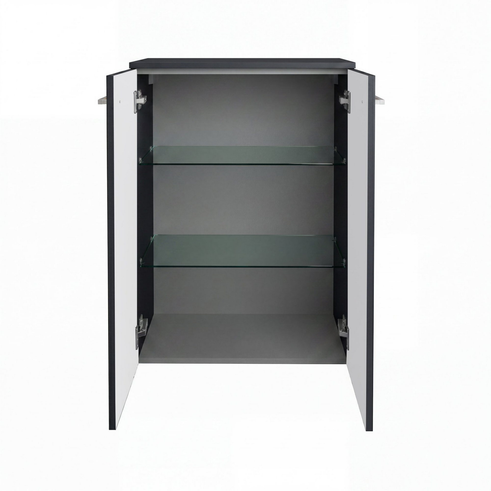 Fackelmann Midischrank 'B.Round' graphit glänzend 60,2 x 82,6 x 32 cm Bild 2