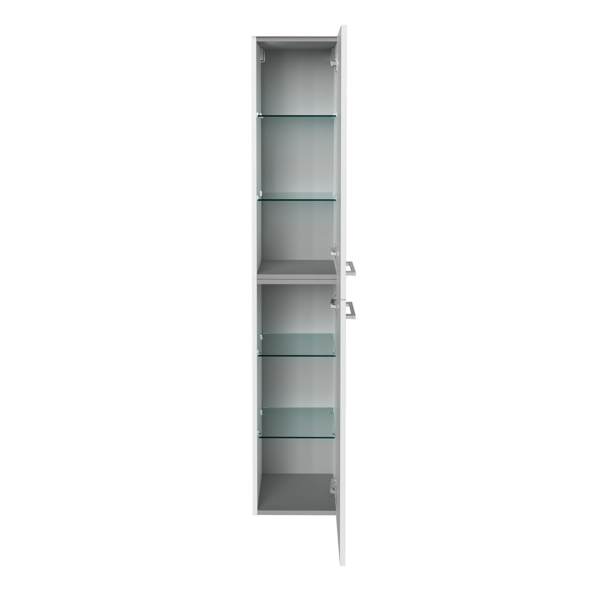 Fackelmann Hochschrank 'B.Round' weiß glänzend 30 x 162 x 31,8 cm Bild 2