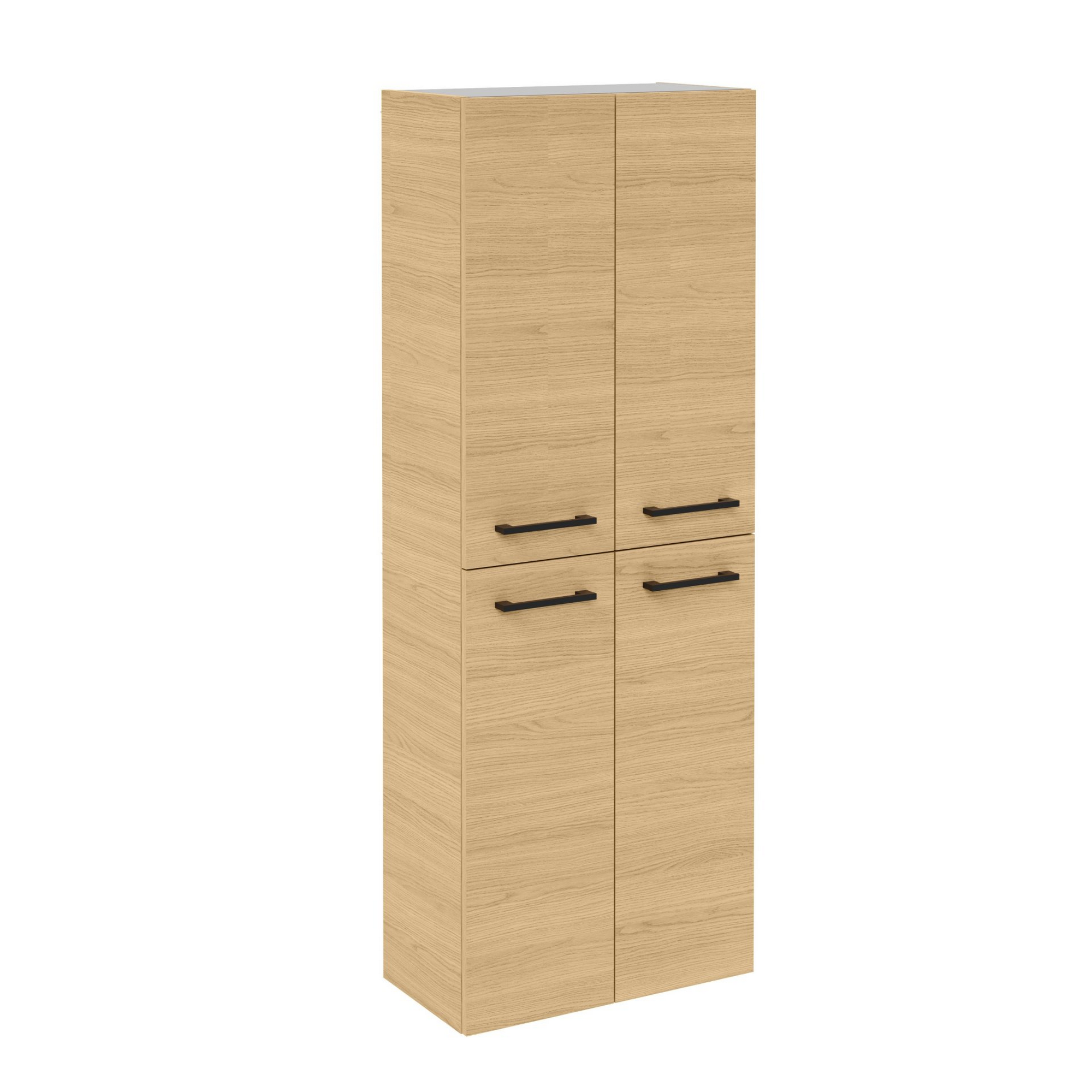 Fackelmann Hochschrank 'B.Round' Sandeiche matt 60 x 162 x 31,8 cm