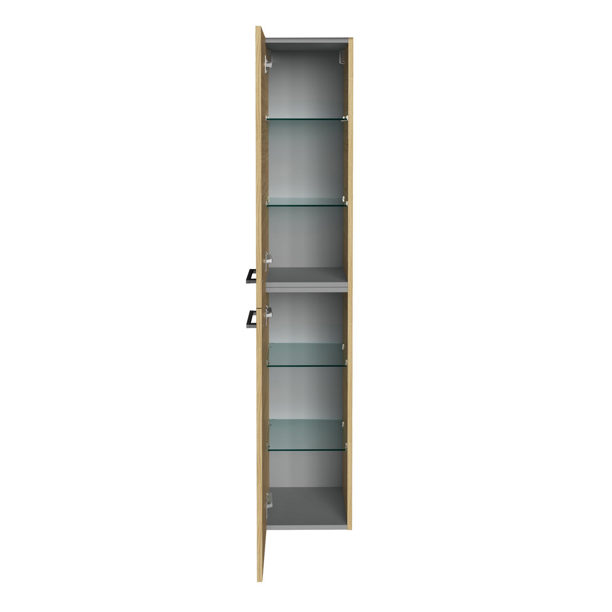 Fackelmann Hochschrank 'B.Round' Sandeiche matt 30 x 162 x 31,8 cm Bild 2