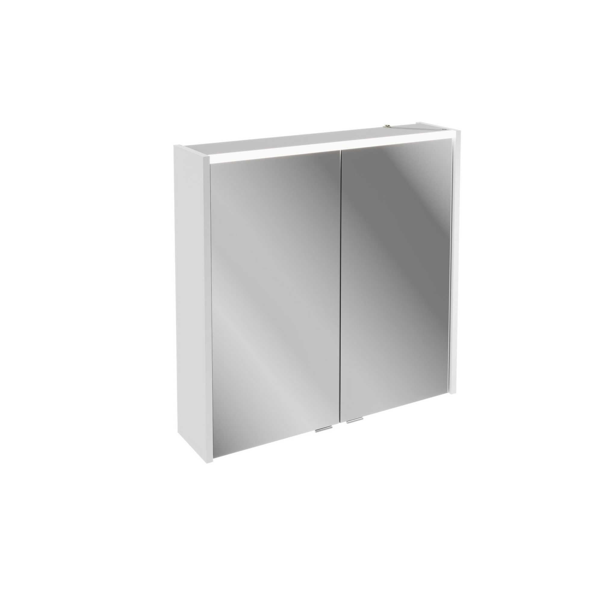 Fackelmann LED-Spiegelschrank 'B.Round' weiß glänzend 70 x 68,3 x 16,5 cm