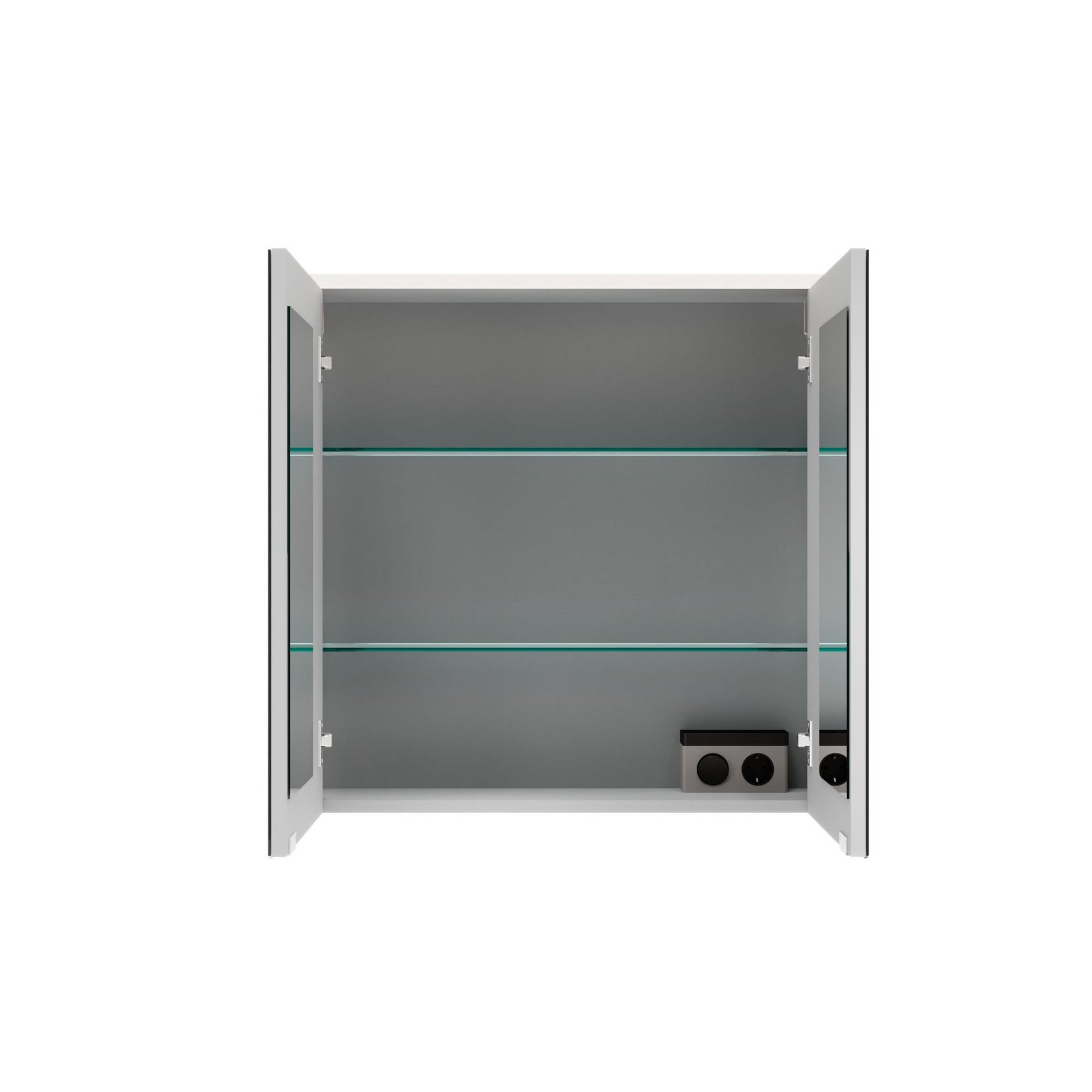 Fackelmann LED-Spiegelschrank 'B.Round' weiß glänzend 70 x 68,3 x 16,5 cm Bild 2