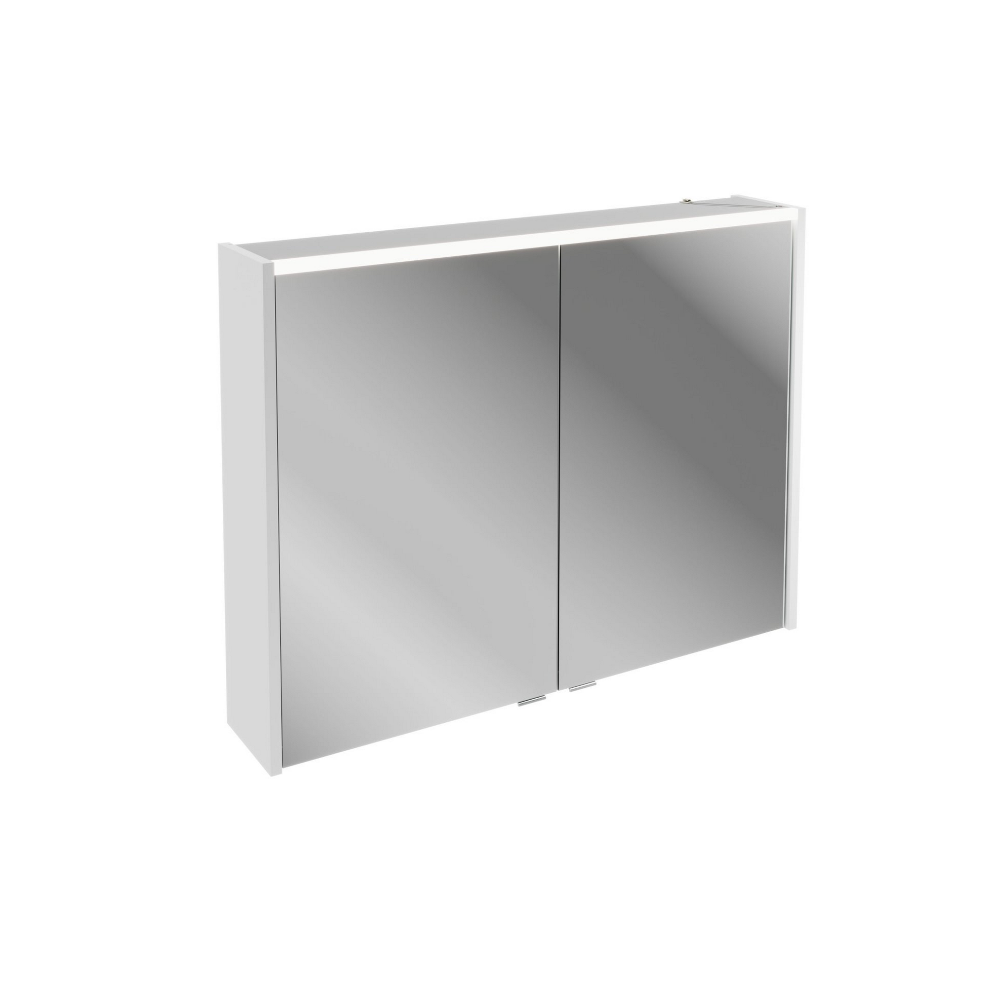 Fackelmann LED-Spiegelschrank 'B.Round' weiß glänzend 90 x 68,3 x 16,5 cm