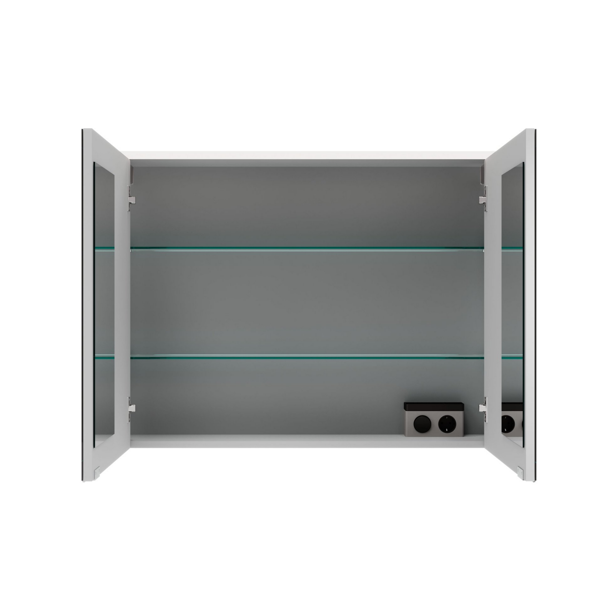 Fackelmann LED-Spiegelschrank 'B.Round' weiß glänzend 90 x 68,3 x 16,5 cm Bild 2