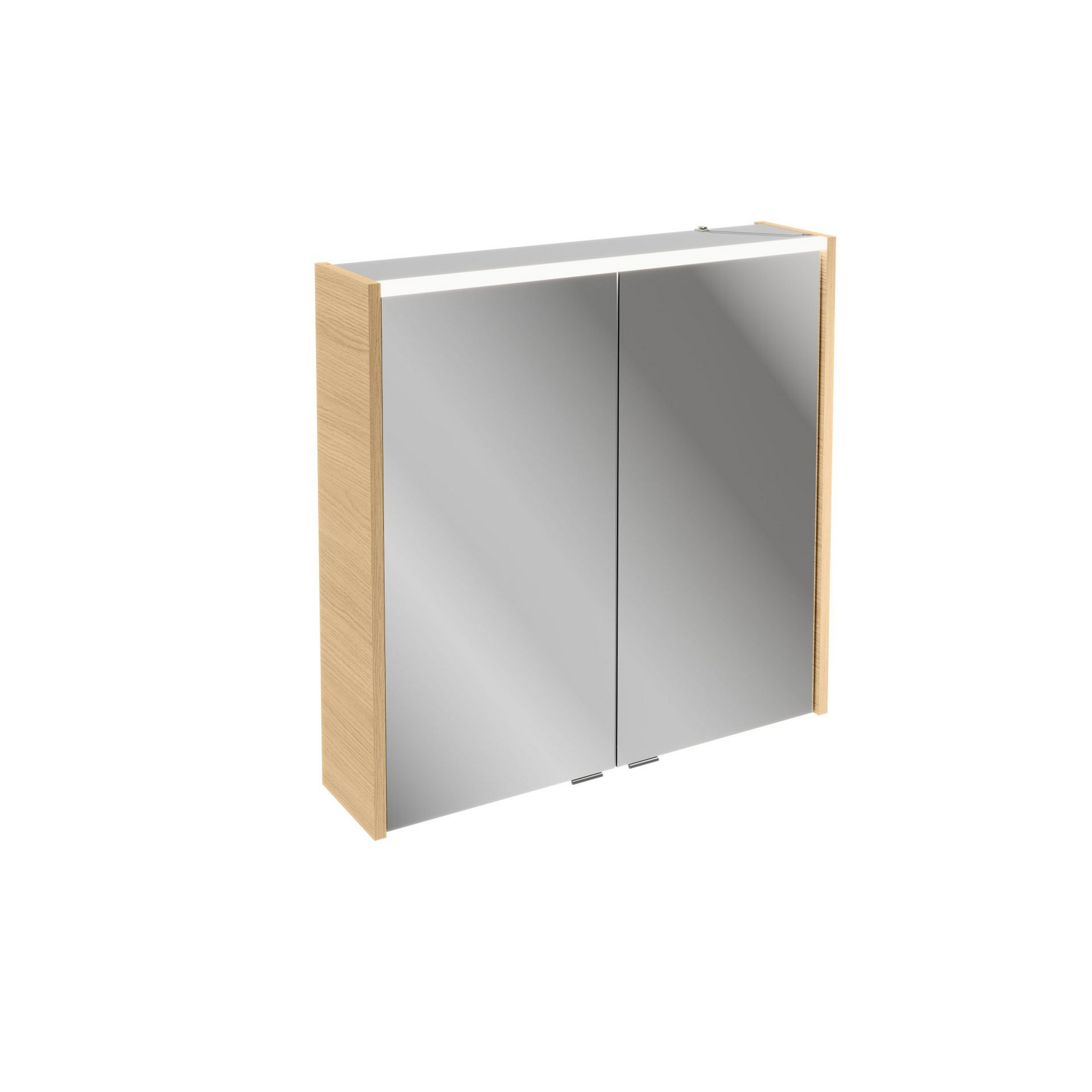 Fackelmann LED-Spiegelschrank 'B.Round' Sandeiche matt 70 x 68,3 x 16,5 cm