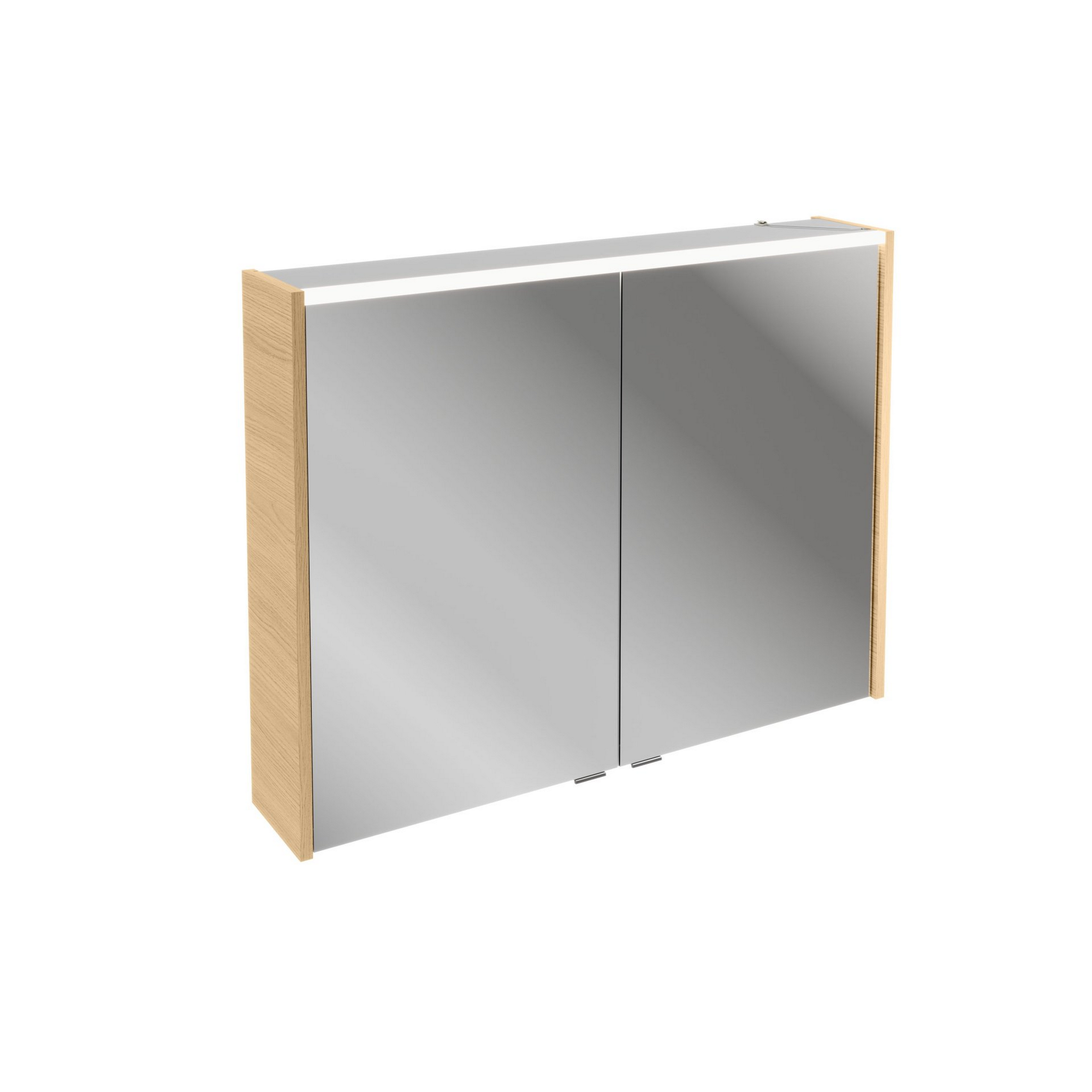 Fackelmann LED-Spiegelschrank 'B.Round' Sandeiche matt 90 x 68,3 x 16,5 cm