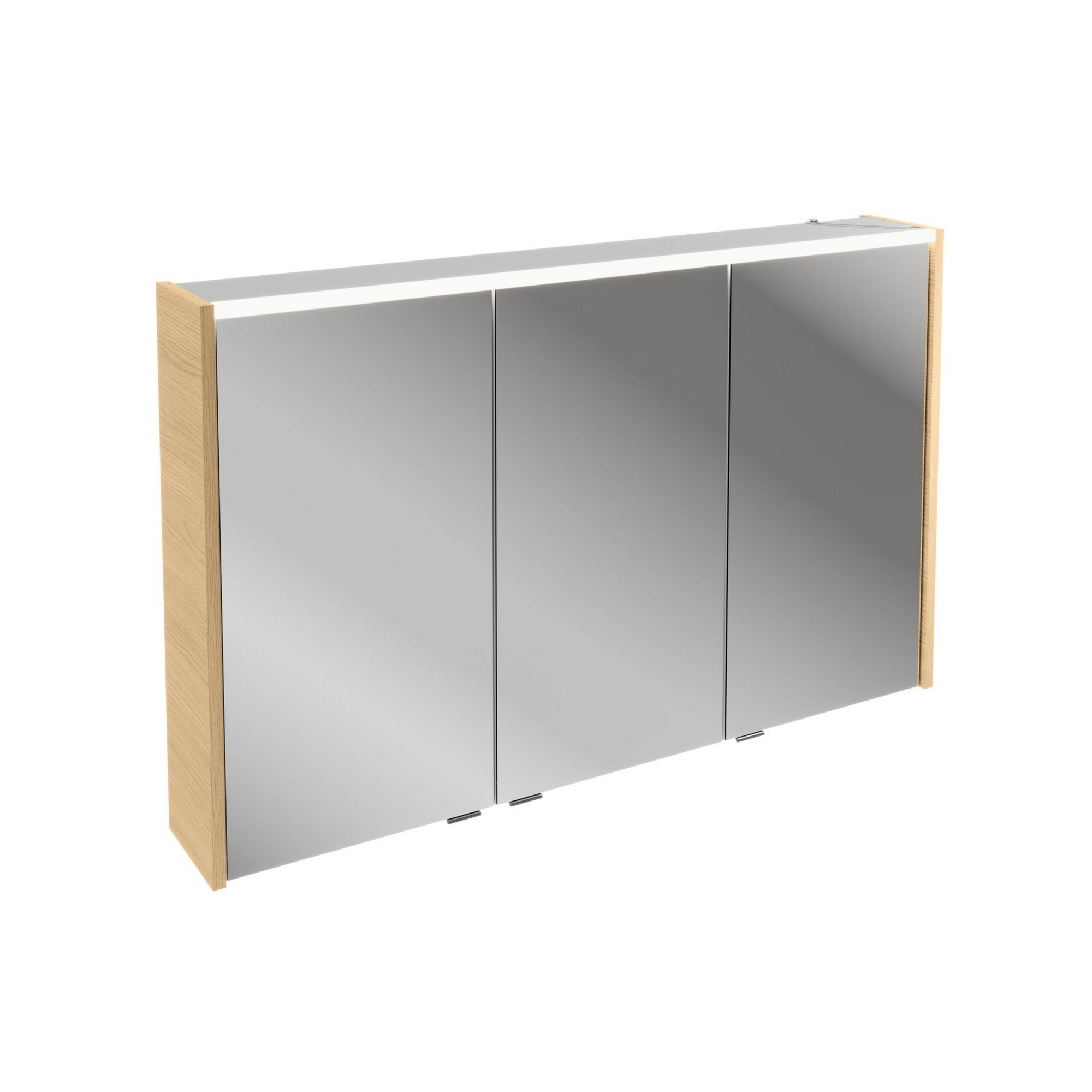 Fackelmann LED-Spiegelschrank 'B.Round' Sandeiche matt 110 x 68,3 x 16,5 cm