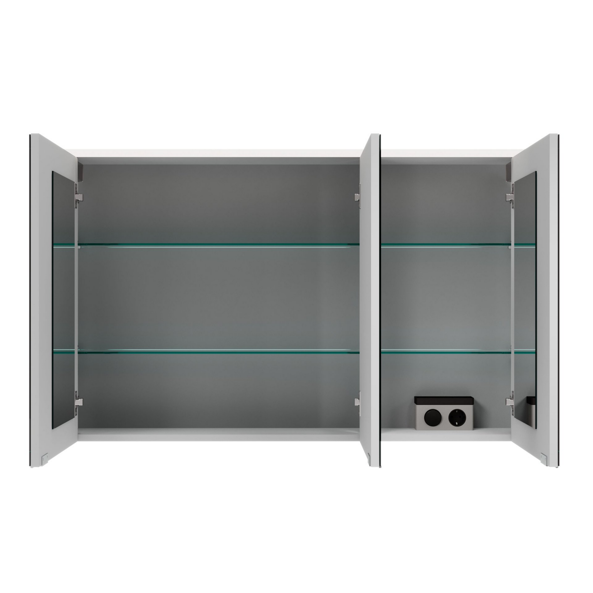 Fackelmann LED-Spiegelschrank 'B.Round' weiß glänzend 110 x 68,3 x 16,5 cm Bild 2