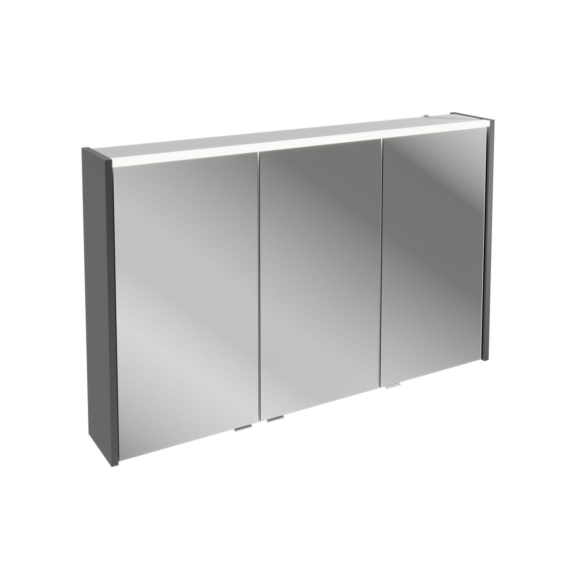 Fackelmann LED-Spiegelschrank 'B.Round' graphit glänzend 110 x 68,3 x 16,5 cm
