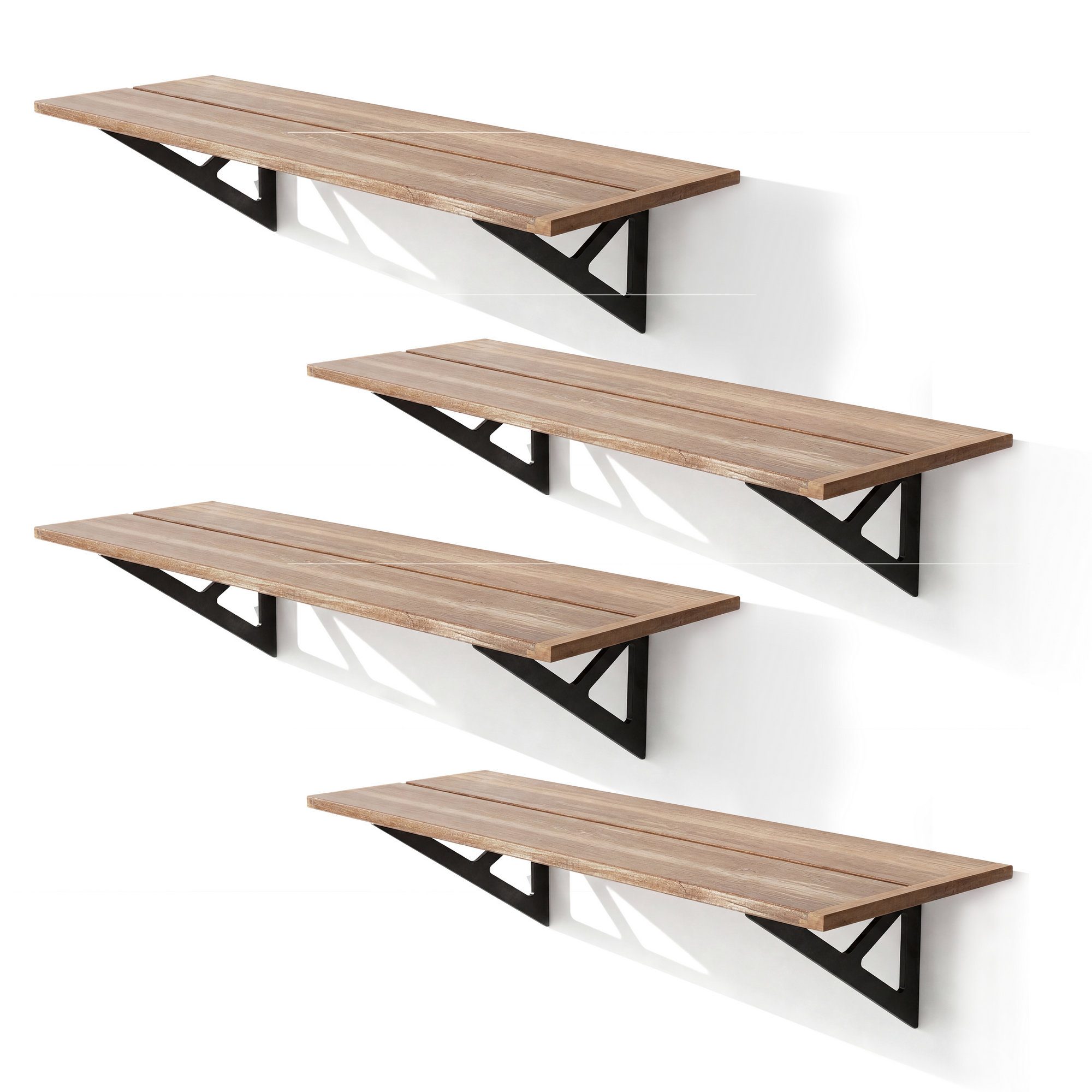 Palram-Canopia Regalset für Gewächshaus 'Natura' braun 38 x 100 cm 4 Stück