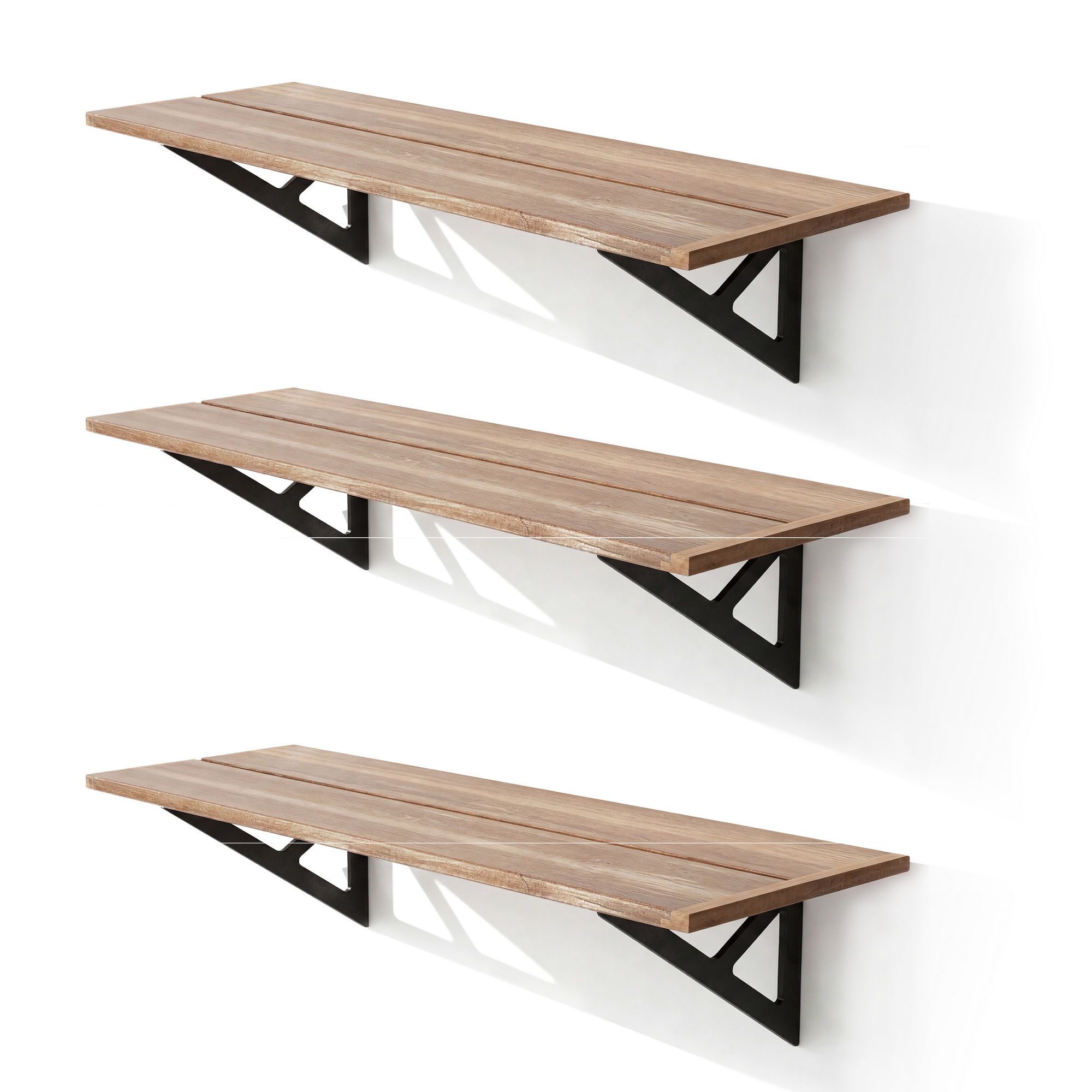 Palram-Canopia Regalset für Gewächshaus 'Natura' braun 38 x 100 cm 3 Stück