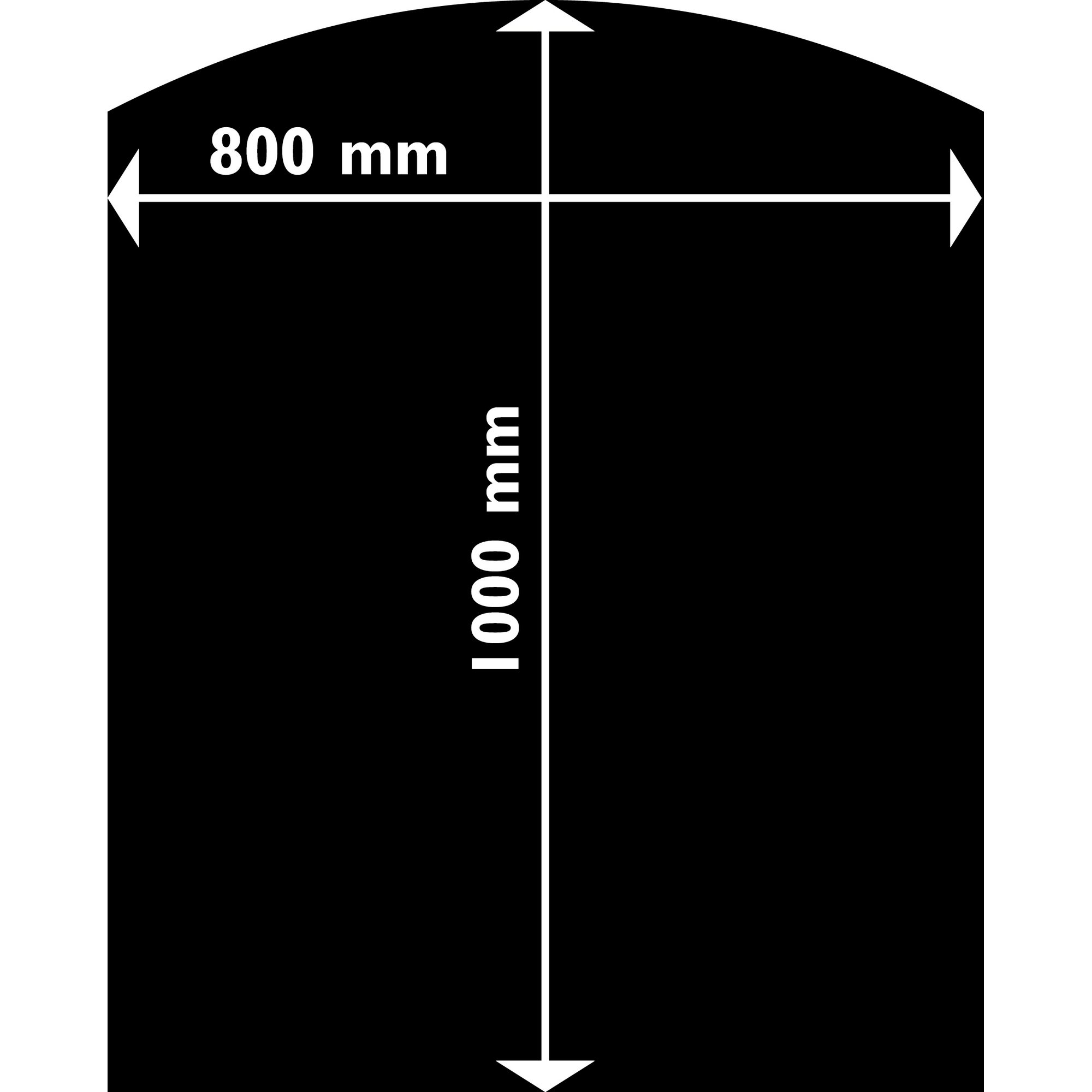 Aduro Funkenschutzplatte Bogenform 80 x 100 x 0,15 cm Stahl schwarz Bild 2