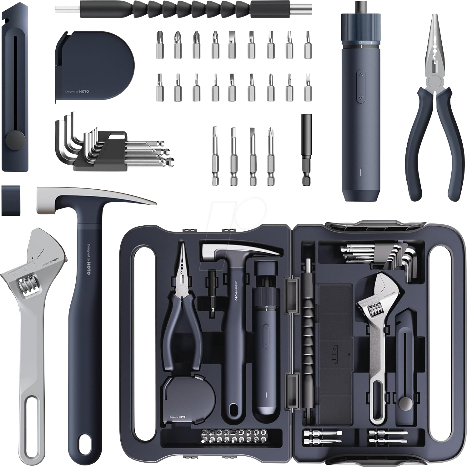 HOTO QWGJB003 - Werkzeugsatz Drill Tool Set, 40-teilig