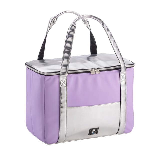 Kühltasche City L in Lavendel-Silber