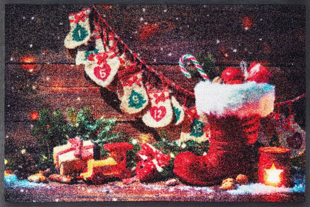 Kleen-Tex Fußmatte Advent Season, rechteckig, Höhe: 7 mm, Schmutzfangmatte, Motiv Weihnachten, waschbar Bild 3